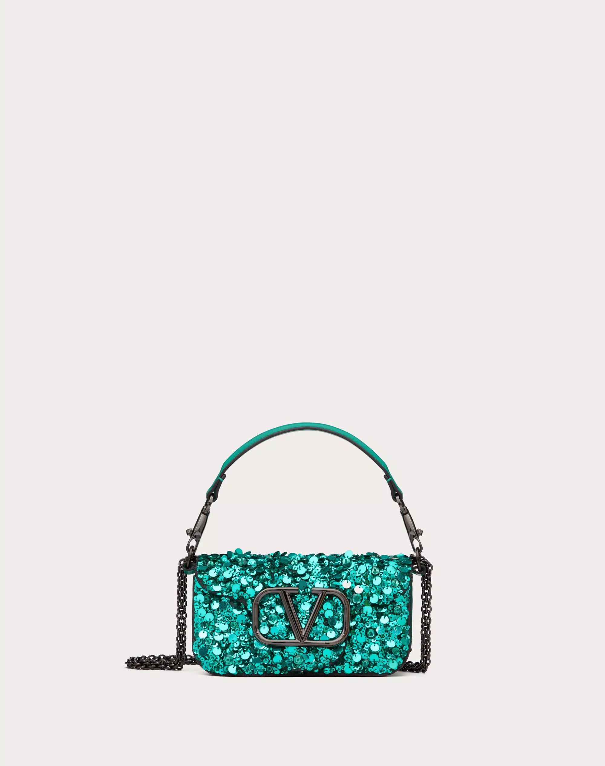 SMALL LOCÒ SHOULDER BAG WITH 3D EMBROIDERY